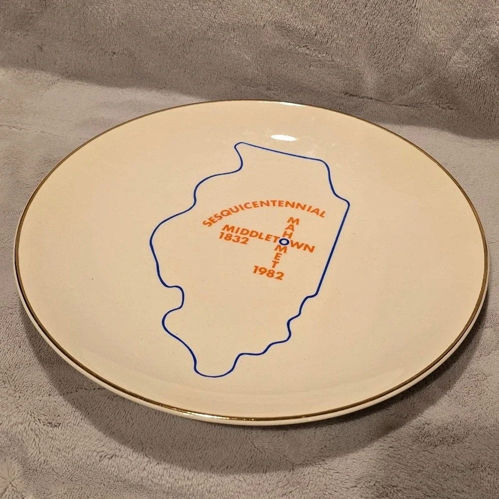 Vintage Middletown Mahomet IL Sesquicentennial Commemorative Plate 1832 1982‎